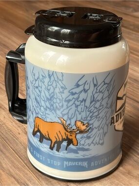 Maverick 100 Oz Insulated Mug Refillable Drink With Straw Moose Fish 2017
